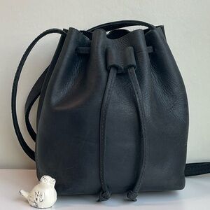 Parker Clay Drawstring Bucket Crossbody Bag